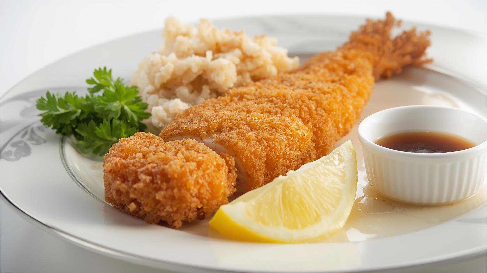 Isca de peixe empanada